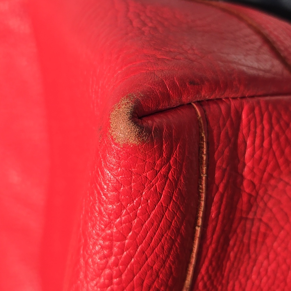 Red Leather Shoulder Bag - Picture 5 of 9